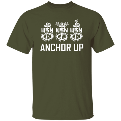 Anchor Up White Design  5.3 oz. T-Shirt