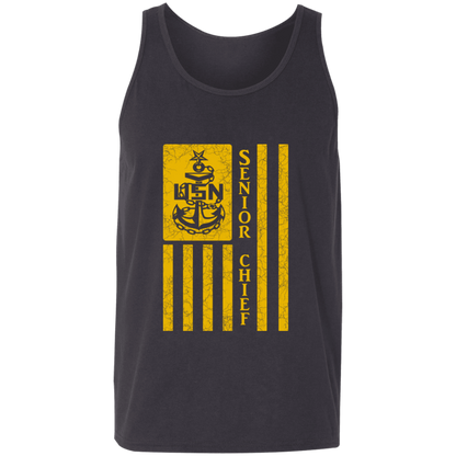 Senior Chief Flag Gold Unisex Tank