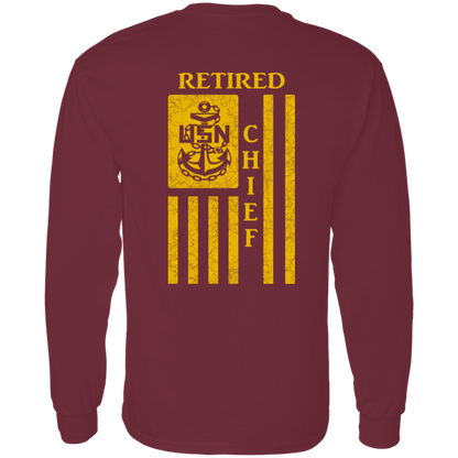 Retired Chief Flag FB LS T-Shirt 5.3 oz.