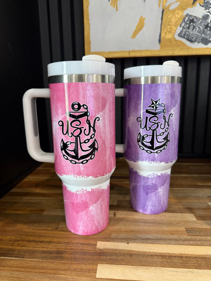 Navy Girl 40 oz Tumbler