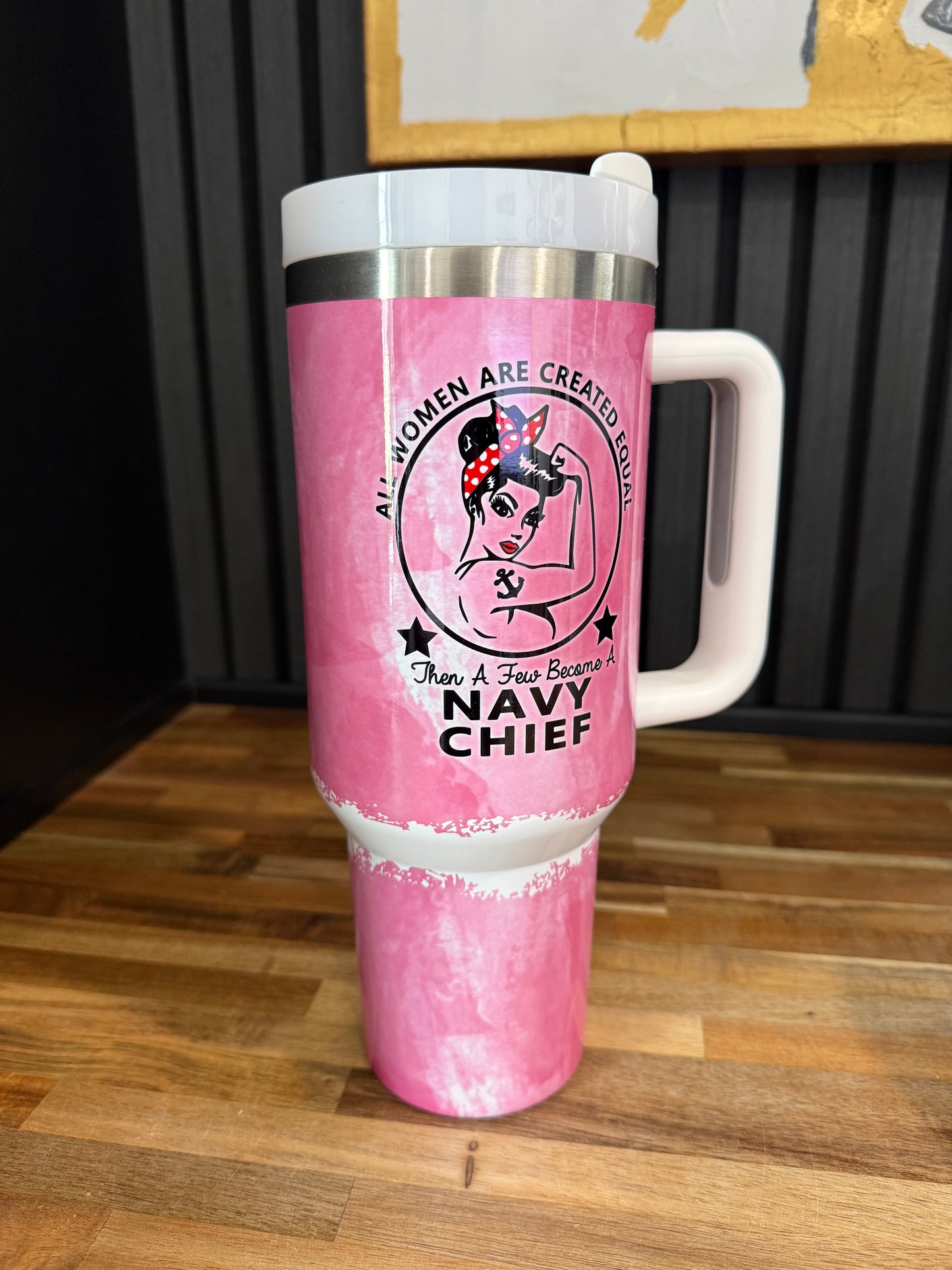 Navy Girl 40 oz Tumbler