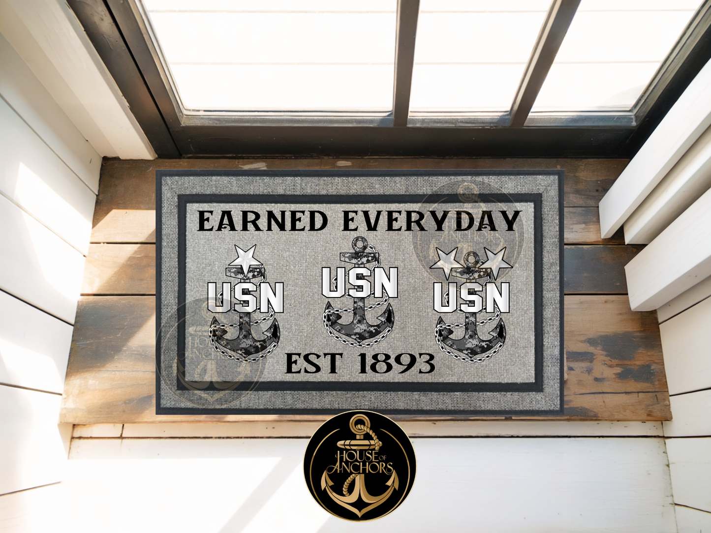 House of Anchors Indoor Outdoor Door Mat