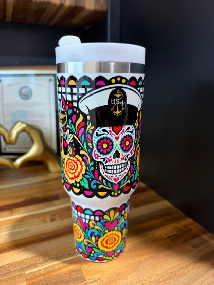 Papel Picado Jefa 40 oz Tumbler