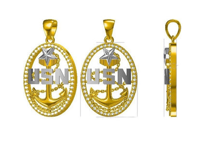 Anchor Pendant and Necklace