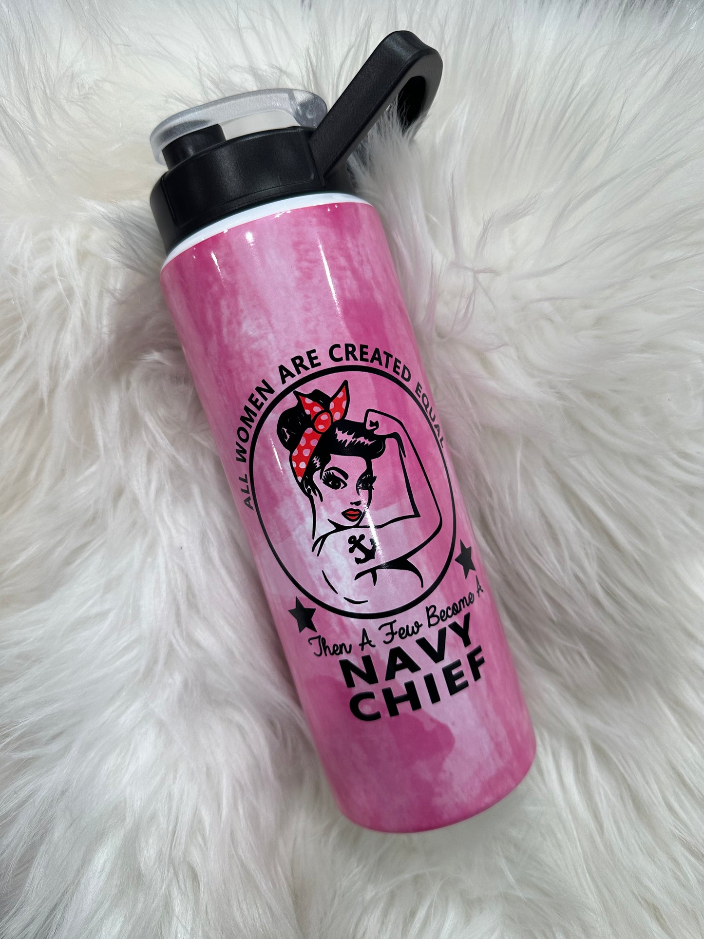 Navy Girl Water Bottle 26oz