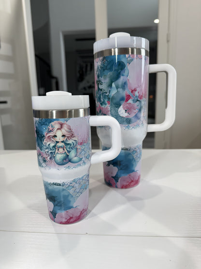 Mommy and Me Mermaid 40 oz and 14oz Tumbler