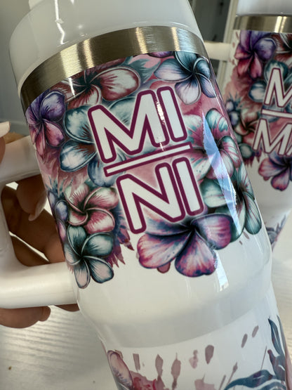 Mommy and Me Plumerias 40 oz and 14oz Tumbler