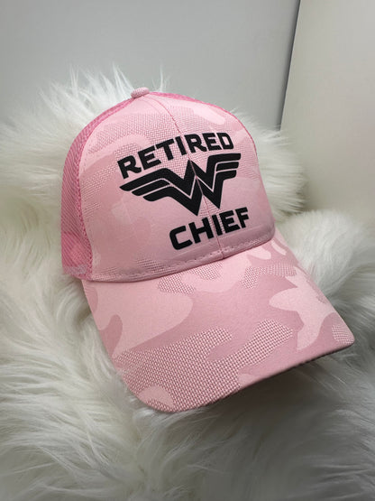 WW Retired Chief Trucker Ponytail Hat