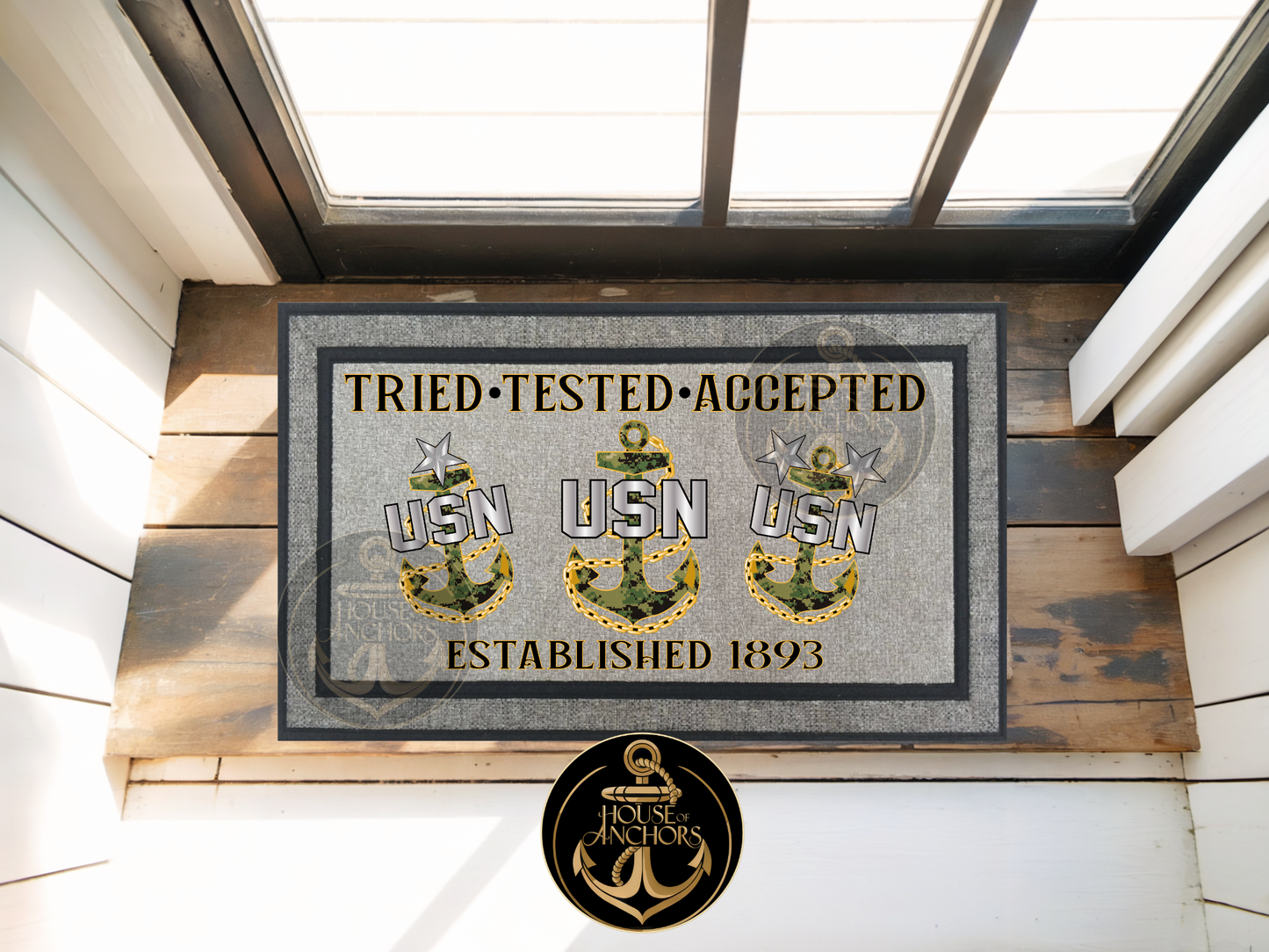 House of Anchors Indoor Outdoor Door Mat