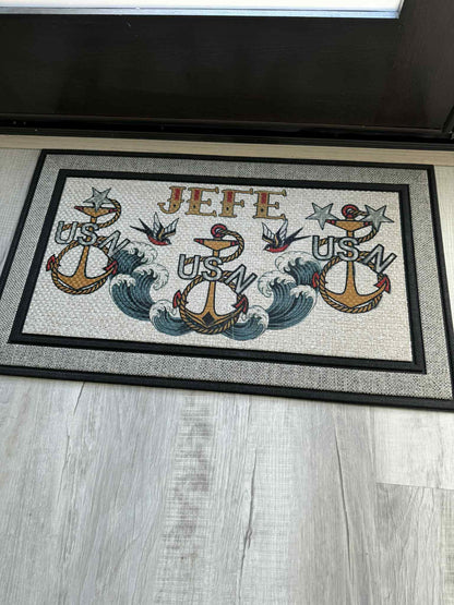 House of Anchors Indoor Outdoor Door Mat