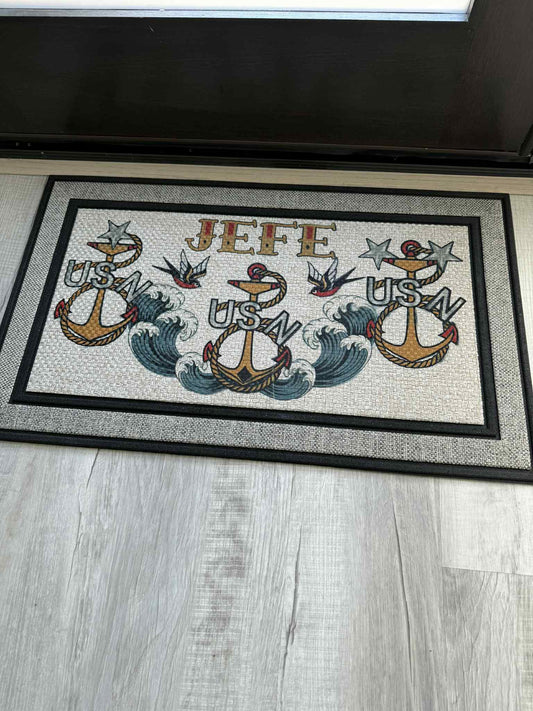 House of Anchors Indoor Outdoor Door Mat