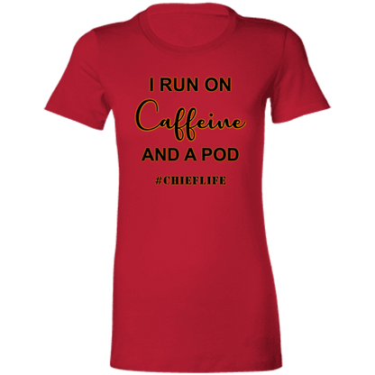I Run On Coffee Ladies' T-Shirt