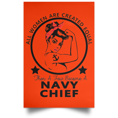 Navy Girl Satin Poster