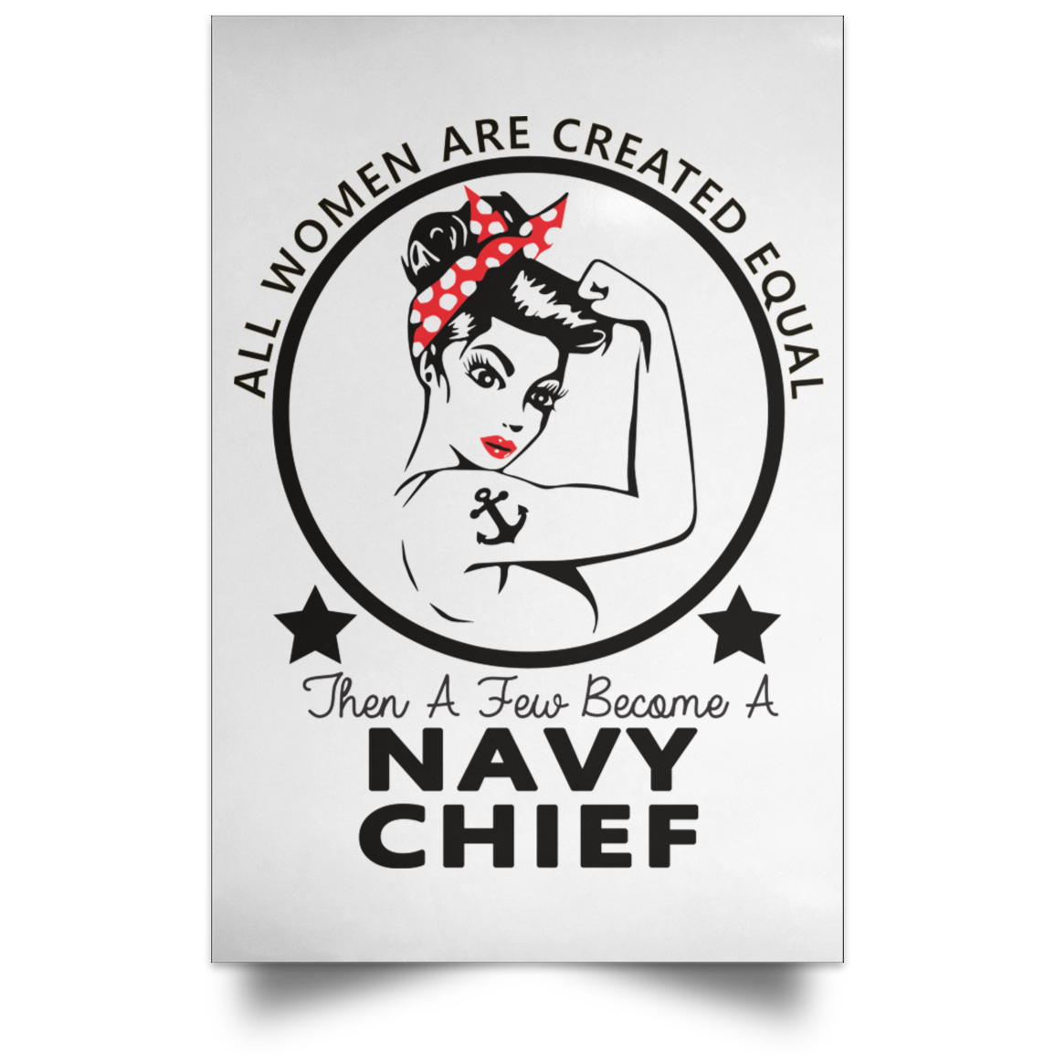 Navy Girl Satin Poster – House Of Anchors