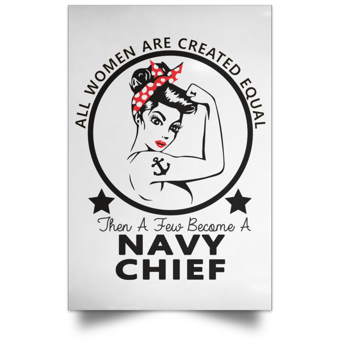 Navy Girl Satin Poster