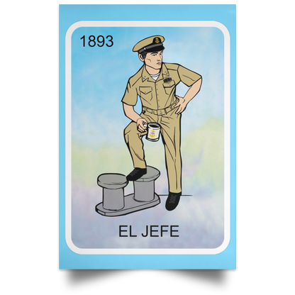 El Jefe Satin Poster