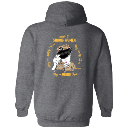 Strong Woman Zip Up Hooded Sweatshirt