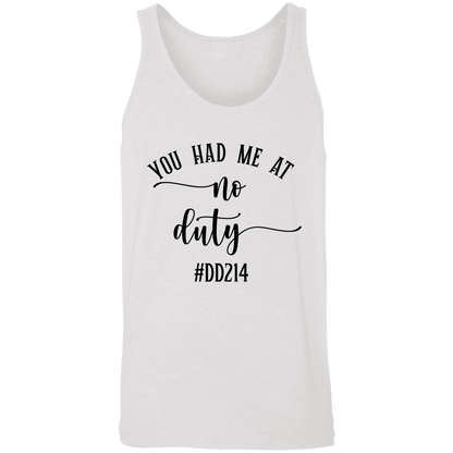 No Duty Unisex Tank