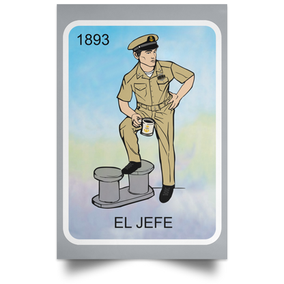 El Jefe Satin Poster