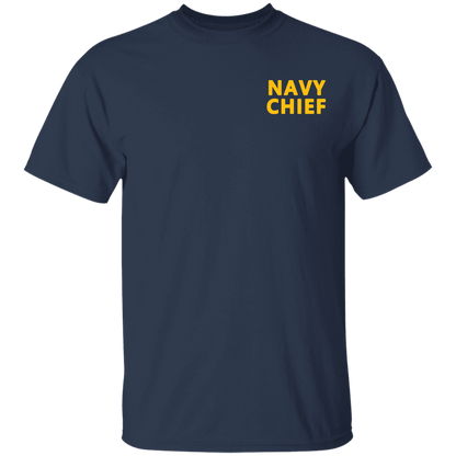 Navy Girl Gold and White Design T-Shirt