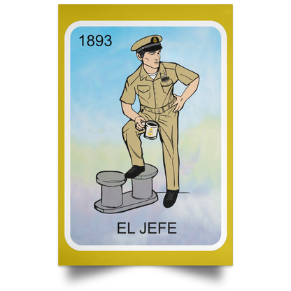 El Jefe Satin Poster