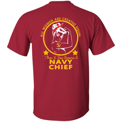 Navy Girl Gold and White Design T-Shirt