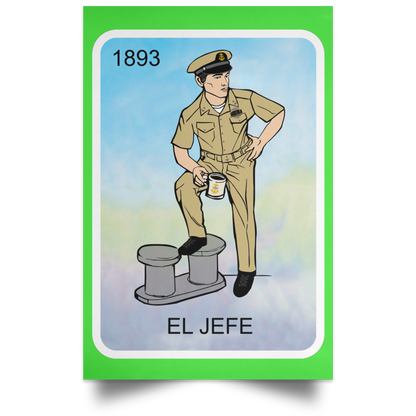 El Jefe Satin Poster