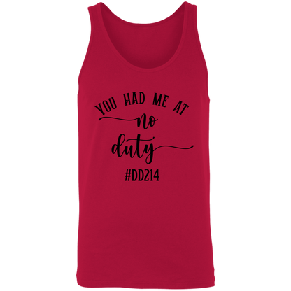 No Duty Unisex Tank