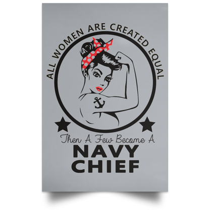 Navy Girl Satin Poster