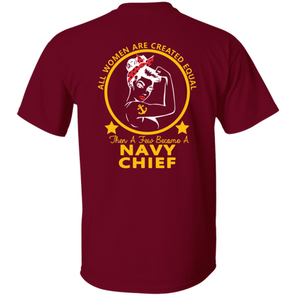 Navy Girl Gold and White Design T-Shirt