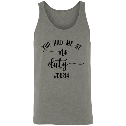 No Duty Unisex Tank