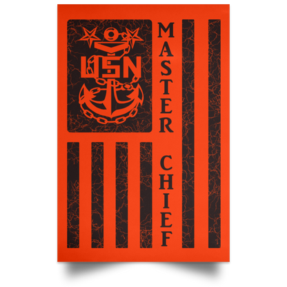 Master Chief Flag Satin Poster