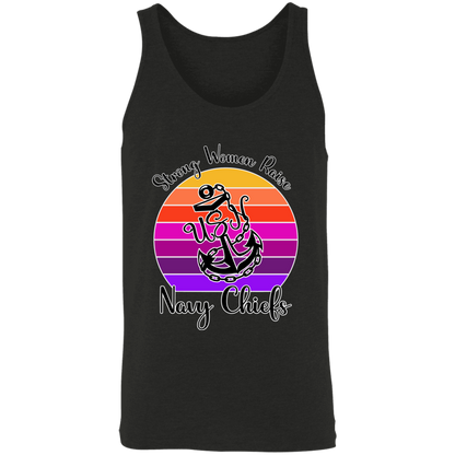 Strong Navy Mom Unisex Tank