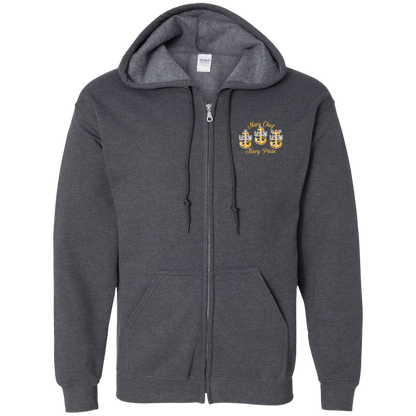 Strong Woman Zip Up Hooded Sweatshirt