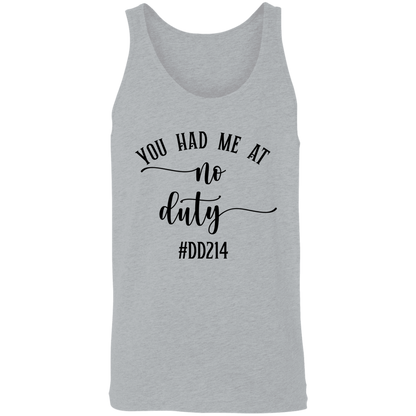 No Duty Unisex Tank
