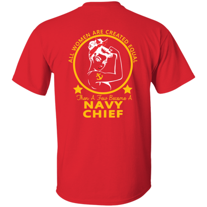 Navy Girl Gold and White Design T-Shirt