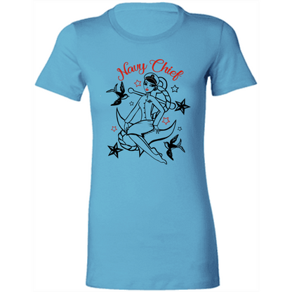Navy Chief Pin Up Ladies' T-Shirt