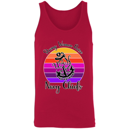 Strong Navy Mom Unisex Tank