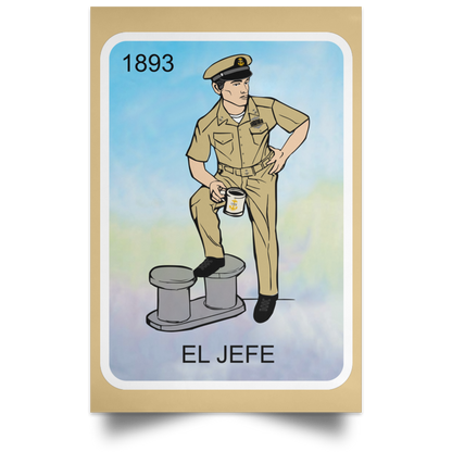 El Jefe Satin Poster