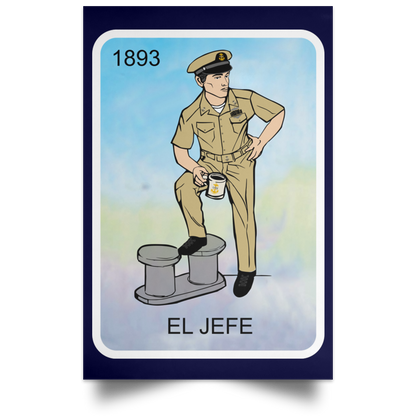 El Jefe Satin Poster