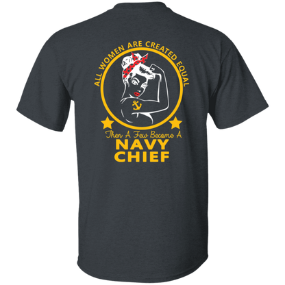 Navy Girl Gold and White Design T-Shirt