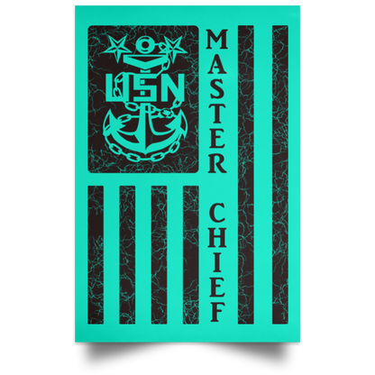 Master Chief Flag Satin Poster