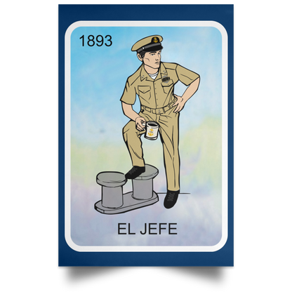 El Jefe Satin Poster