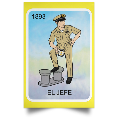 El Jefe Satin Poster