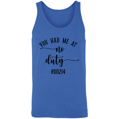 No Duty Unisex Tank
