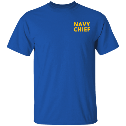 Navy Girl Gold and White Design T-Shirt