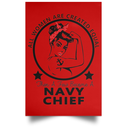Navy Girl Satin Poster