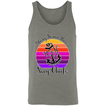 Strong Navy Mom Unisex Tank