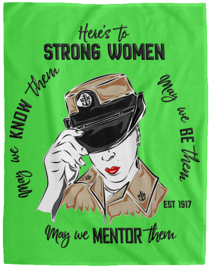 Strong Women Plush Fleece Blanket - 60x80