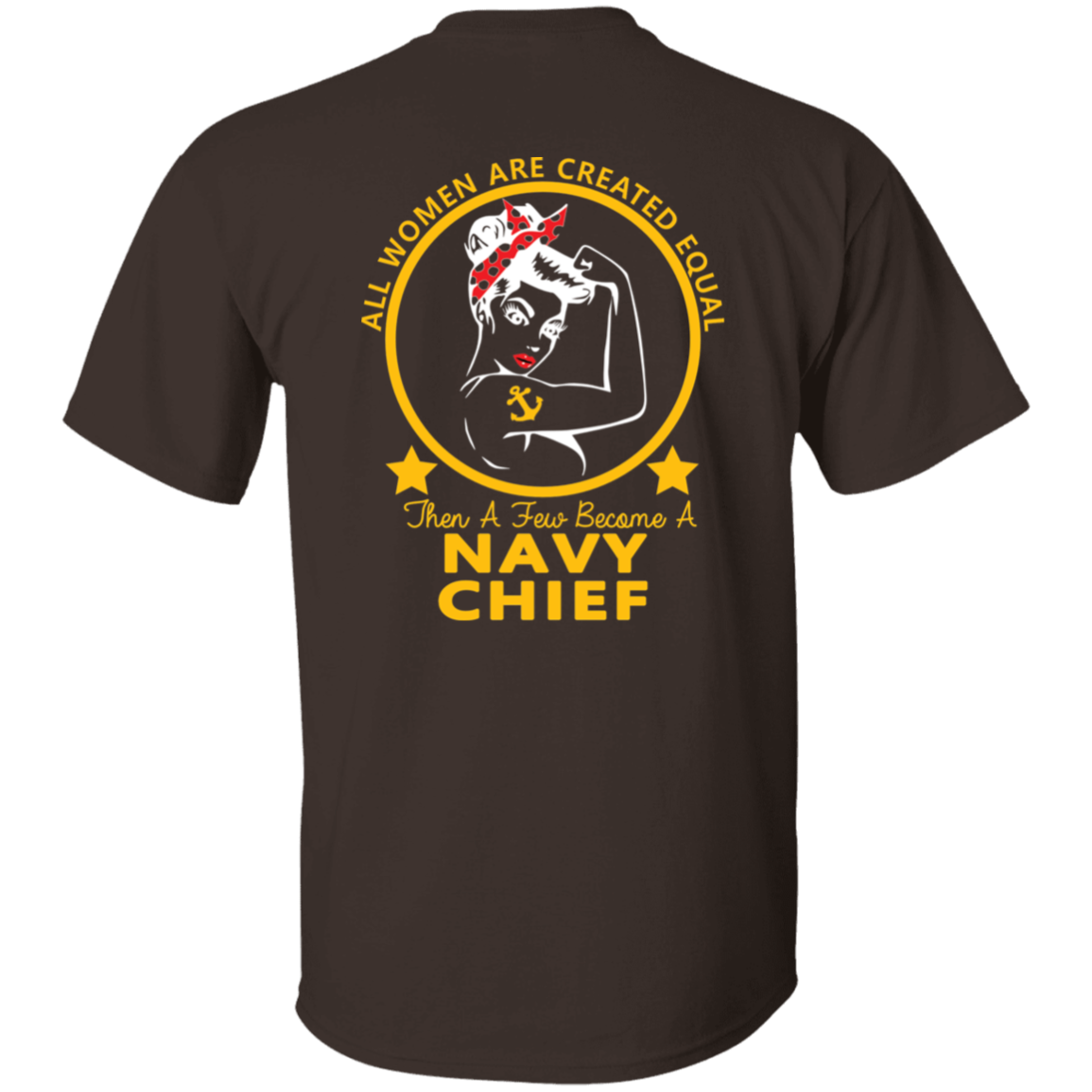 Navy Girl Gold and White Design T-Shirt